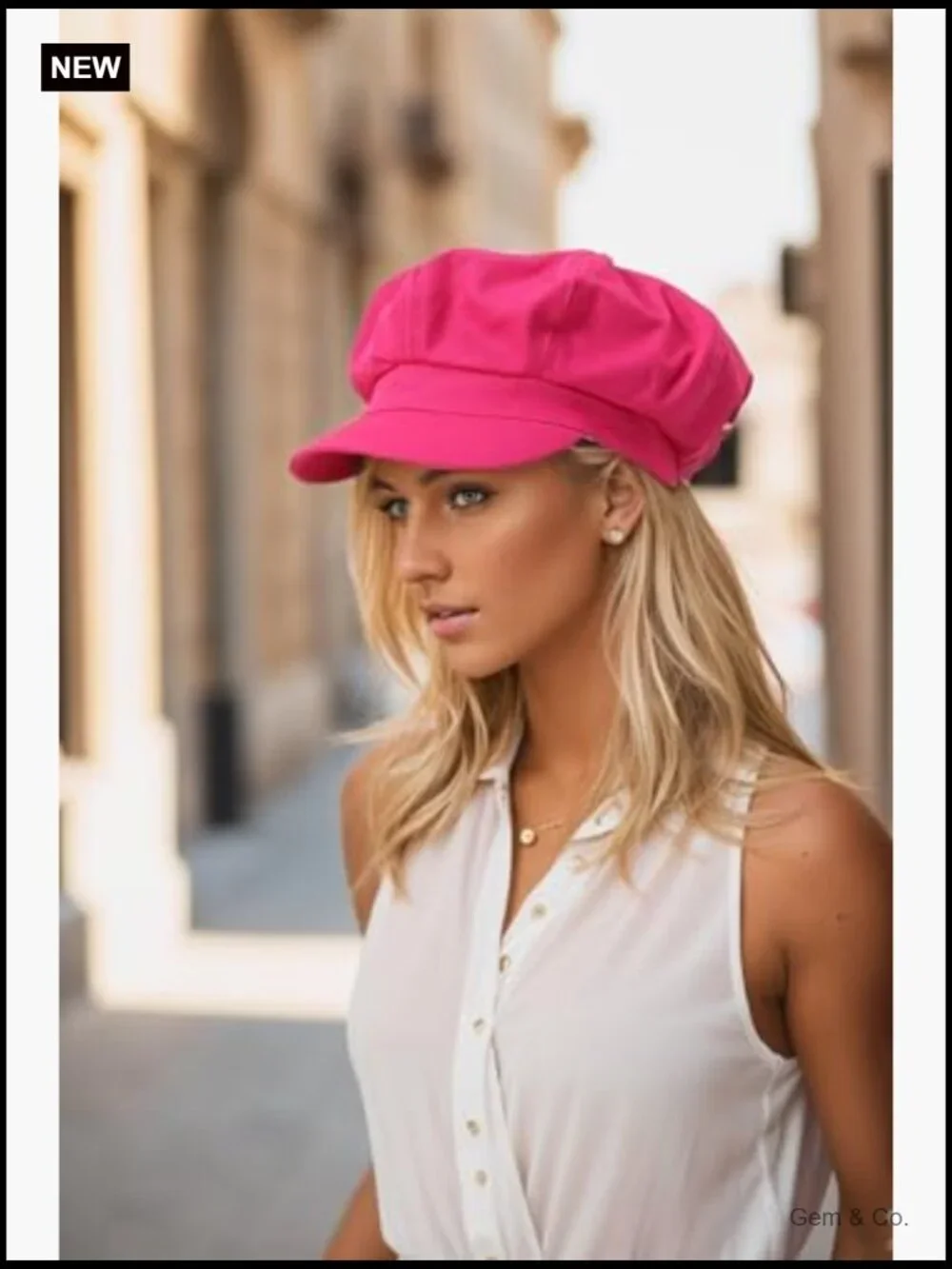 Vintage Cabbie Newsboy Hat - 100% Cotton 8 Panels Sun Hat
